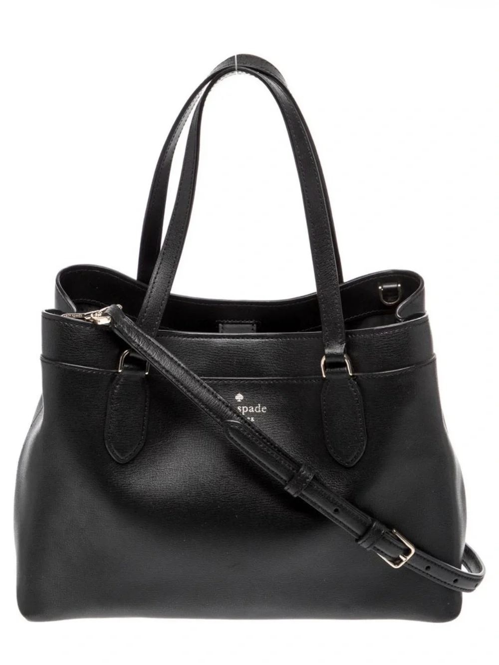 kate spade Black Leather Shoulder bag with Adjustable Strap